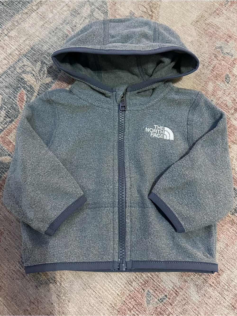 The North Face Grey Hooded Fleece Jacket